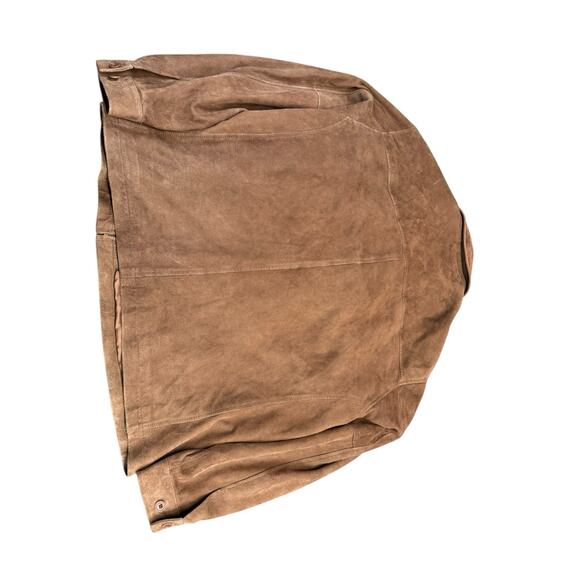 L.L.Bean Men’s 2XL Goat’s Yute Suede Leather Jacket Brown Full Zip Coat - Picture 6 of 13